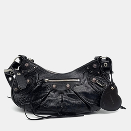 1195346 Balenciaga Black Leather Le Cargo Bag Small
