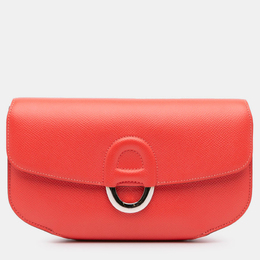 Hermes Cherche Midi 22 Red Epsom Leather Clutch Bag