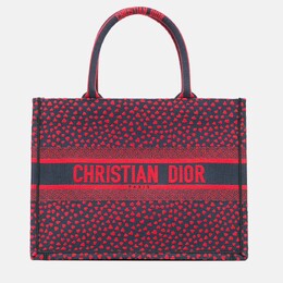 Dior Medium Canvas Book Tote Bag Red 1194675