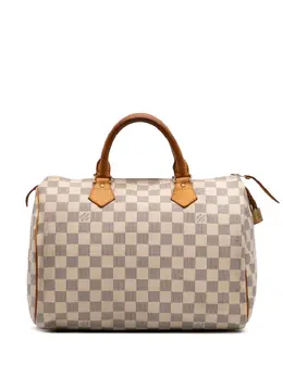 Louis Vuitton Speedy 30 Boston Bag Du2049, Damier Azur Canvas Body