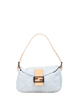 Fendi 2000-2010 Zucchino Canvas Double Flap Shoulder Bag Model: 31669917