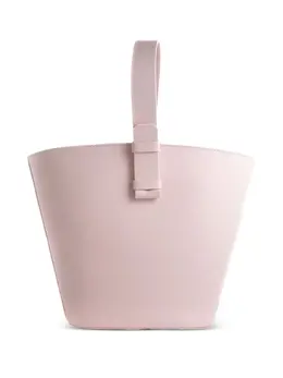 Nico Giani Pale Pink Leather Top Handle Bucket Tote Bag, Model 31577445