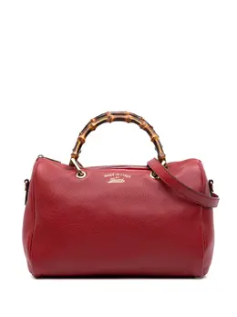 Gucci 2016-2025 Model Calfskin Bamboo Shopper Boston Satchel with Detachable Flat Strap and Top Handles, Serial Number 353124 - Article: 31658341