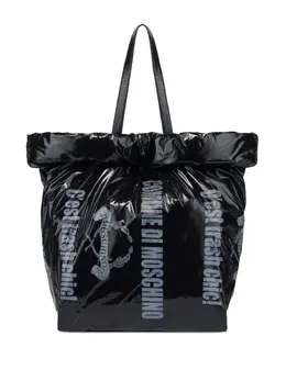 Moschino Graphic Print Tote Bag 30907121 - Black