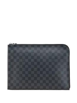 Louis Vuitton 2017 Damier Graphite Pochette Jour GM Clutch Bag