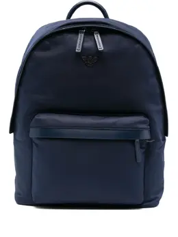 Emporio Armani logo backpack 31500458 navy blue zip top handle