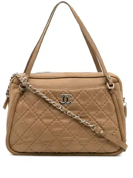 Chanel 2012 Quilted Iridescent Calfskin Relax CC satchel 31674485