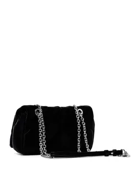 Emporio Armani Quilted Chain Shoulder Bag 30866435 Black with Silver Tone Hardware