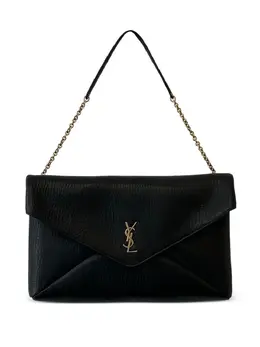 Saint Laurent small Cassandra logo-plaque shoulder bag 31644065 black magnetic snap closure one main compartment chain strap leather lining