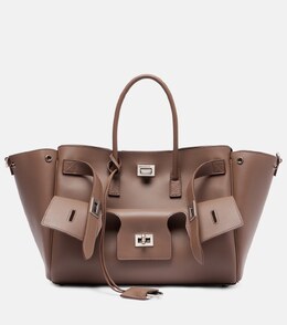 Bel Air маленькая кожаная сумка-тоут Balenciaga, серо-коричневый p01056932 | taupe