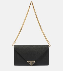 Сумка через плечо из кожи Saffiano Prada, черный p00819466 | nero