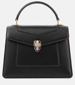 Сумка Serpenti Forever Medium из кожи Bvlgari, черный p01031984 | black
