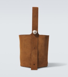 Большая замшевая сумка-тоут Pebble Loewe, Tobacco p01006436 | tobacco