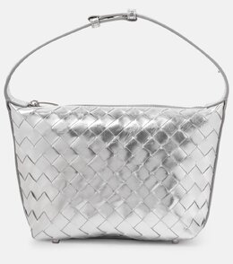 Сумка через плечо Wallace из кожи Intrecciato Bottega Veneta, Silver / Silver p01000116 | silver / silver