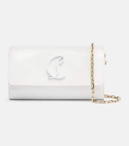Кожаный клатч Loubi54 Christian Louboutin, белый p01039037 | bianco