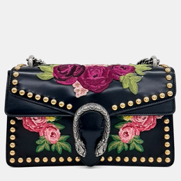 Gucci Black Leather Dionysus Chain Shoulder Bag 1195541