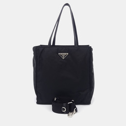 Prada Black Nylon Re-Nylon Padded Tote and Shoulder Bag 1195442