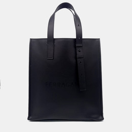 Salvatore Ferragamo Black Leather Tote Bag, Model 1195425