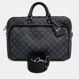 Louis Vuitton Black Leather Weekender Bag, Ref: 1195538