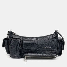 1195454 Balenciaga Black Leather Superbiz Shoulder Bag
