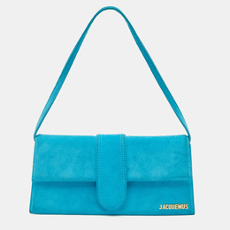 Jacquemus Blue Suede Le Bambino Long Shoulder Bag 1194256