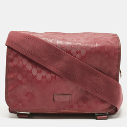 Gucci Red GG Imprime Canvas Diaper Messenger Bag, Article 1199236