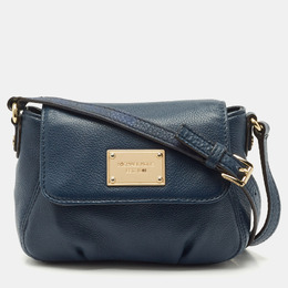 Michael Kors Navy Blue Leather Flap Crossbody Bag (Article 1194051)