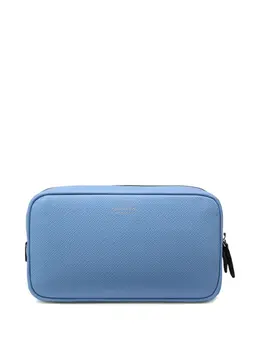 Smythson Wash Bag 31318184 - Panama Leather Double Zip Rectangular with Embossed Logo