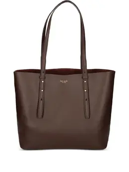 Kate Spade Brown Leather Tote Bag with Gold Hardware - Model 31565870