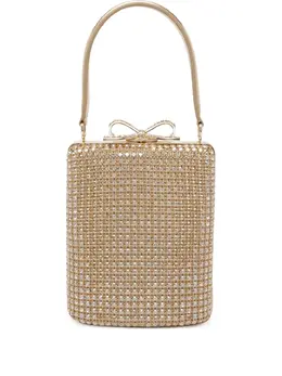 Self-Portrait crystal-embellished bow mini bag 31668220