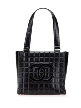 Chanel 2002-2003 CC Chocolate Bar Lambskin tote bag 31676580
