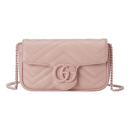 Сумка gg marmont super mini bag 'light pink leather' Gucci, розовый 476433-aacx4-5909 | light pink leather