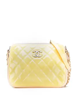 Chanel 2014-2015 Quilted Patent Chain Double Zip crossbody bag 31675490