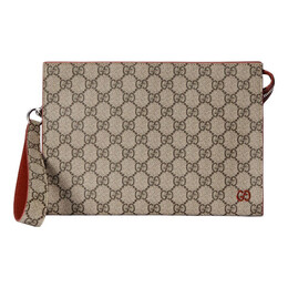 Сумка pouch with gg detail 'beige ebony supreme' Gucci, бежевый 768255-facqc-9752 | beige/ebony supreme