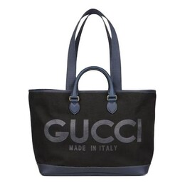 Сумка large tote bag with print 'black' Gucci, черный 774183-facsy-8643 | black