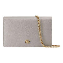 Сумка gg marmont mini chain bag 'light grey' Gucci, серый 497985-cao2g-1443 | light grey