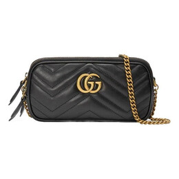 Сумка gg marmont shoulder bag mini black Gucci, черный 546581-dtdct-1000 | black