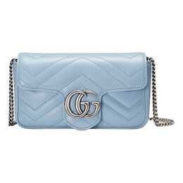 Сумка gg marmont super mini bag 'pastel blue' Gucci, синий 476433-dtdcp-4928 | blue