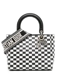 Christian Dior 2017 Medium Calfskin Checkered Lady Dior satchel 31676736