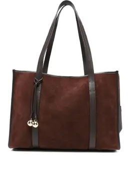 Sandro suede leather-trimmed tote bag 29913691