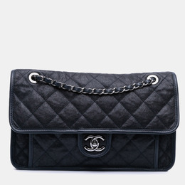 Chanel Navy Blue Medium Quilted Calfskin French Riviera Flap Bag 1195261