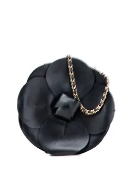 Chanel 2002-2003 Lambskin and Satin Camellia Flower Evening Bag handbag 31687300