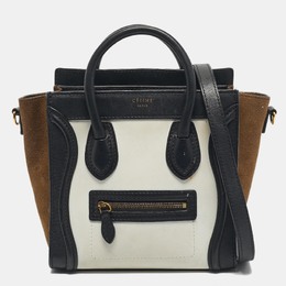Celine Tricolor Leather and Suede Nano Luggage Tote 1194255