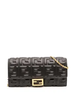 Fendi 2010-2025 Zucca Embossed Leather Wallet On Chain crossbody bag 31687404
