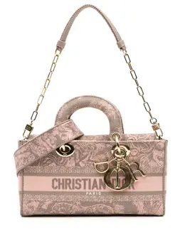 Christian Dior 2023 Medium Canvas Embroidered Toile De Jouy Lady D Joy satchel 31687541