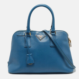Prada Blue Saffiano Leather Medium Promenade Satchel 1194122