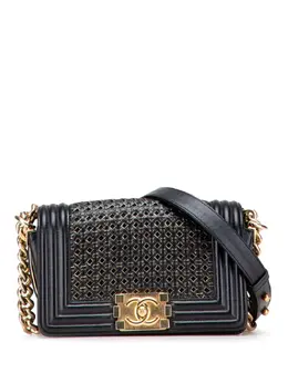 Chanel 2014 Small Braided Sheepskin Boy Flap crossbody bag 31686418