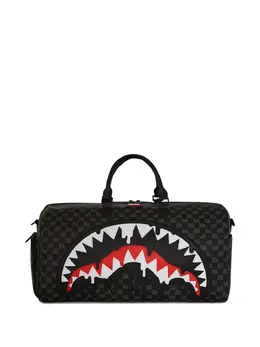 Sprayground shark-mouth check duffle bag 31033761