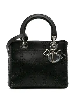 Christian Dior 2007 Medium Calfskin Cannage Studded Lady Dior satchel 31673778