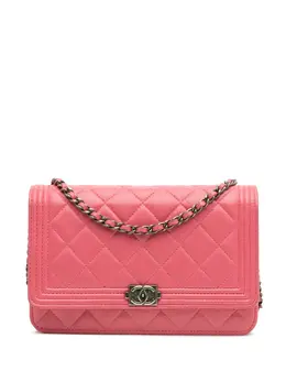 Chanel 2014 Lambskin Boy Wallet On Chain crossbody bag 31688469